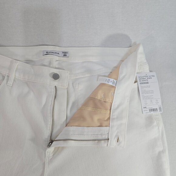 ATHLETA Officecore Mob Wife BOHO Minimalist Skulptek Ultra Skinny Jean Size 24X. - Picture 7 of 16